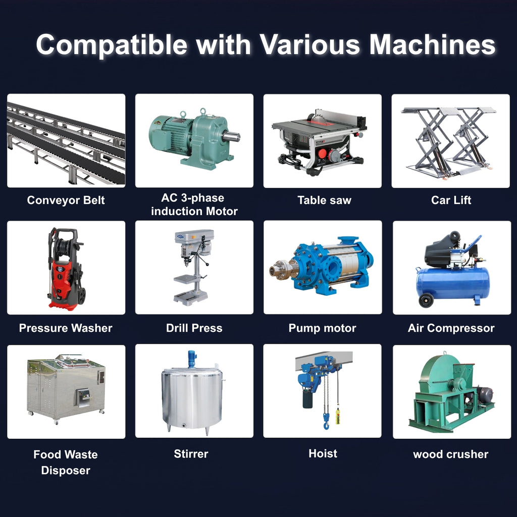 single to 3 phase converter, industial machine