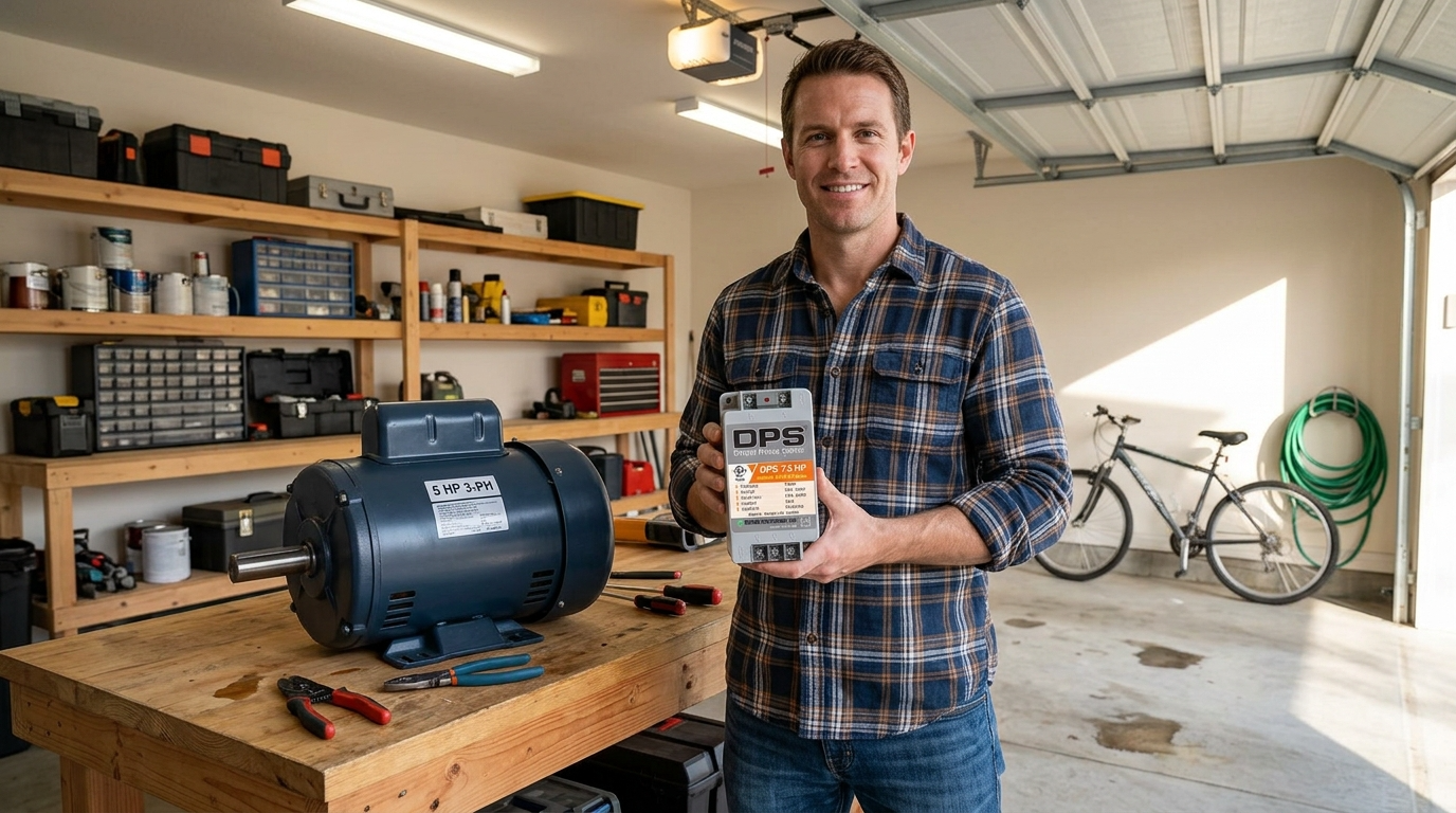 A man with phase converter